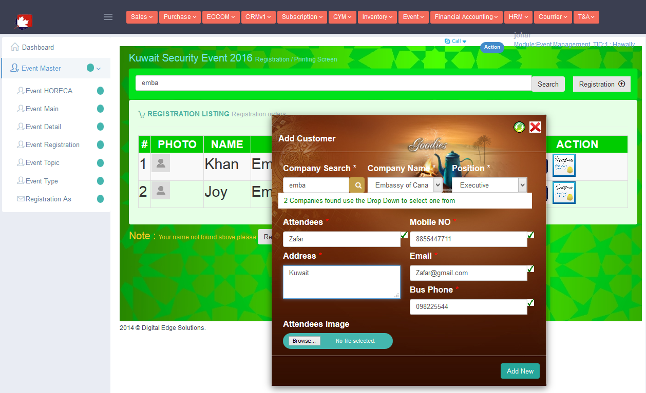 Register using Kiosk(Green  One)